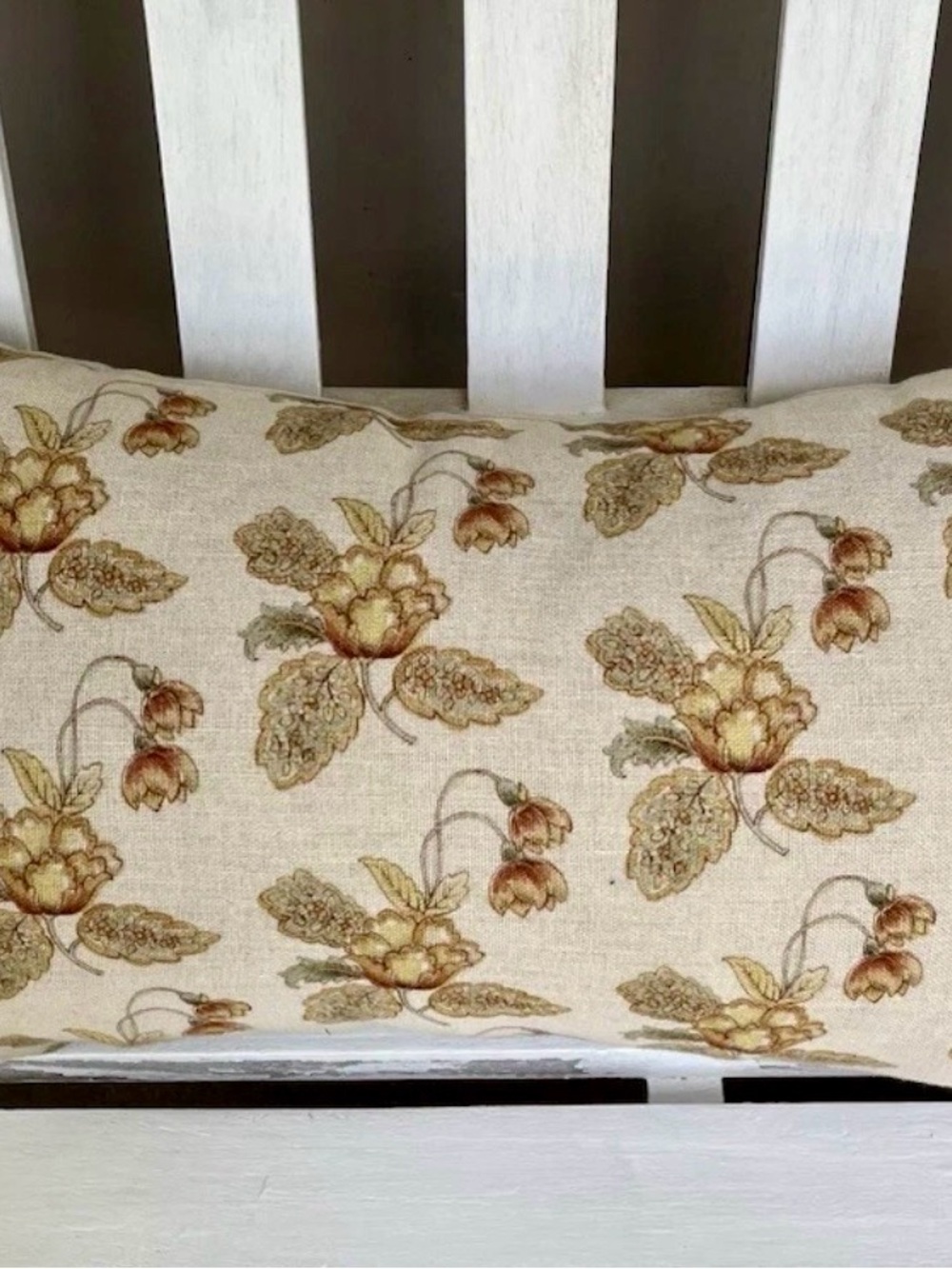 Zara Home Floral Botanical Decorative Linen Pillow 10x20 - Picture 2 of 6